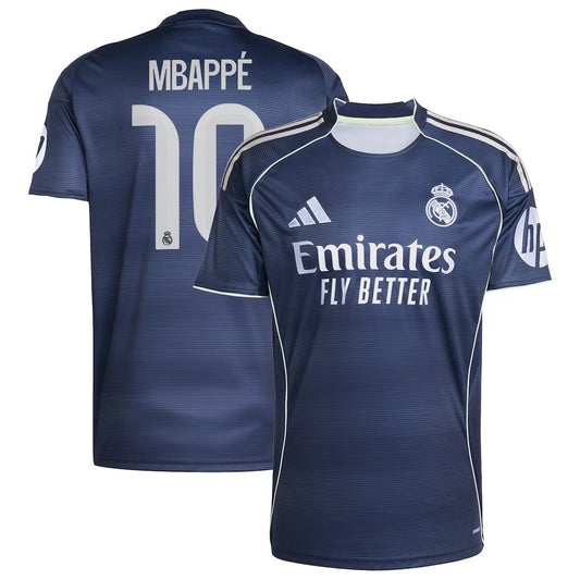 Maillot Extérieur Real Madrid adidas 25/26 avec flocage Mbappé 10