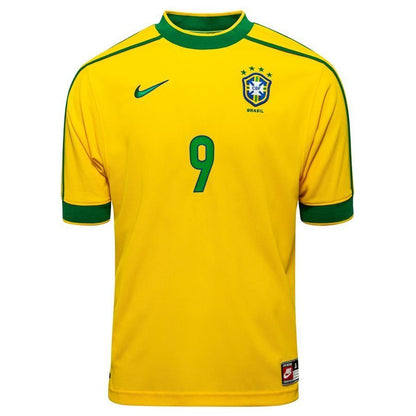 BRÉSIL MAILLOT RETRO DOMICILE COUPE DU MONDE 1998 RONALDO 9