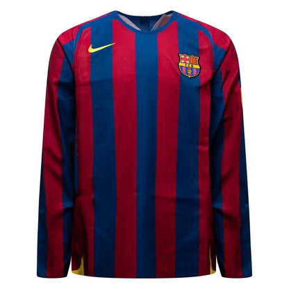 FC BARCELONE MAILLOT DOMICILE 2005/06 RONALDINHO 10 MANCHES LONGUES